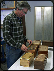 Jim working in shop.